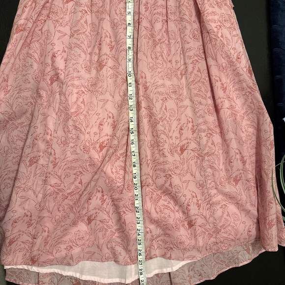 Gal Meets Glam Giselle Pink Smocked Tiered Midi Dress - Size 12 - Picture 9 of 10